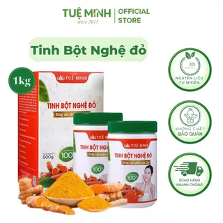 Tinh bột nghệ đỏ nguyên chất Tuệ Minh cam kết chuẩn chính hãng 2 hộp 0.5kg