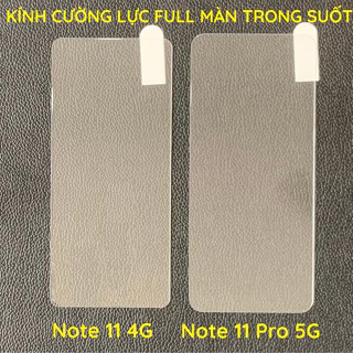 Kính cường lực full màn trong suốt Xiaomi Redmi Note 11 4G/ Note 11 Pro 5G kính full trong chuẩn bền, đẹp