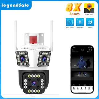 Camera IP 3 Mắt VSCOM xoay 360 Wifi Không Dây xem 3 màn hình cùng lúc , xem đêm có màu chống nước BH 12 tháng