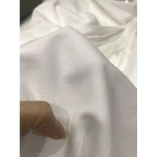 vải cotton trắng mềm _( khổ 1m5) co dãn dày vừa may đầm váy vest, quần ống