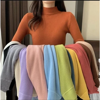 (789) Áo len tăm Cổ 3P Hàng QC / Áo len nữ thu đông HiiNCloset