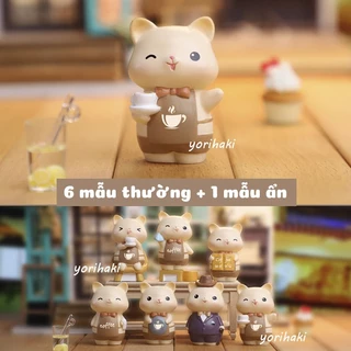 Blindbox Quán cà phê Meow Meow - Mô hình trang trí mèo bán cà phê cỡ nhỏ đáng iuu