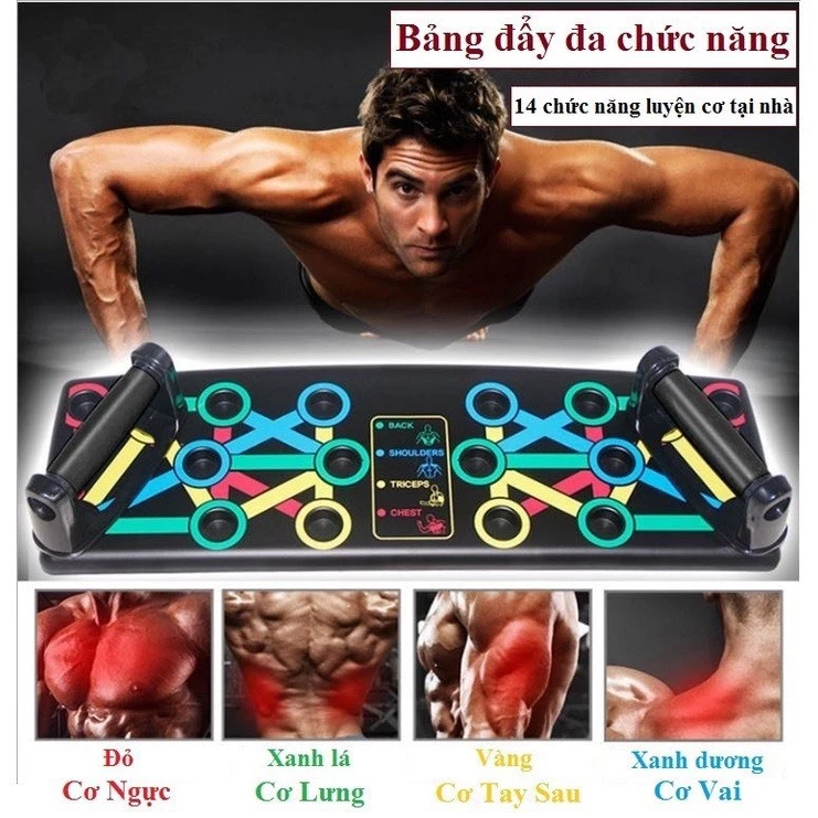 Dụng Cụ Tập Hít Đất Đa Năng Tại NHÀ.Có Vạch Kê Hướng Dẫn TẬP