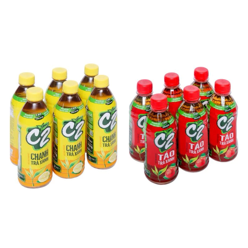 1 Lốc 6 Chai C2 Hương Chanh/Táo 355ml