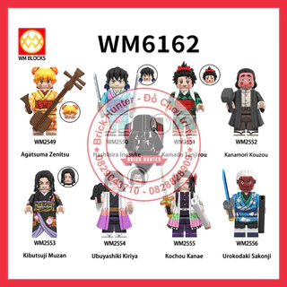 WM6162 minifigures Anime Kimetsu no yaiba mô hình lắp ráp các nhân vật demon slayer : Zenitsu Inosuke Tanjirou Muzan