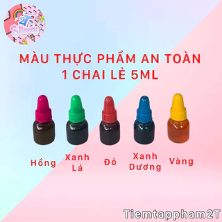 1 Chai Màu Thực Phẩm 5ML An Toàn Thực Phẩm , Làm Rau Cau , Làm Slime,..