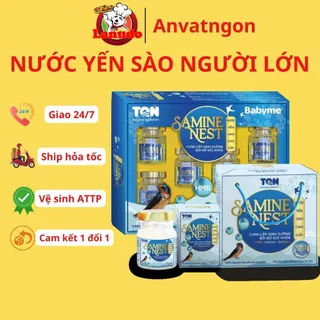 Nước yến sào cao cấp Samine Nest - Nước Yến Dành Cho Người Lớn Hộp 6 lọ x 70ml