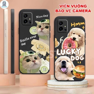 Ốp lưng Vivo Y55 / Y55 4G 2022 viền vuông hình panda,doggi,kitty cute hài hước