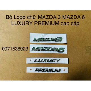bộ logo chữ nổi MAZDA 3 MAZDA 6 PREMIUM LUXURY cao cấp