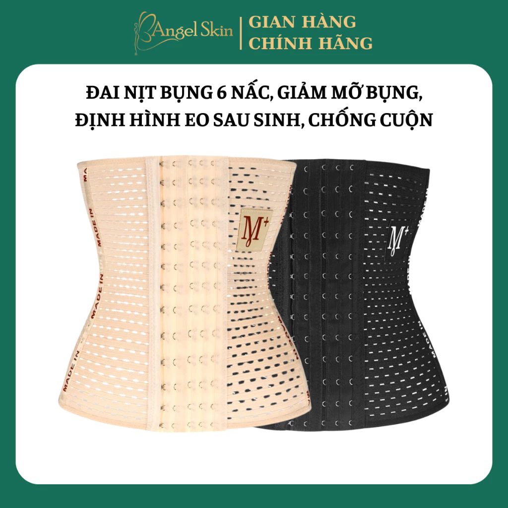 Đai nịt bụng 6 nấc cài, gen xiết eo chống cuộn thế hệ mới Slimming Care