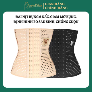 Đai nịt bụng 6 nấc cài, gen xiết eo chống cuộn thế hệ mới Slimming Care