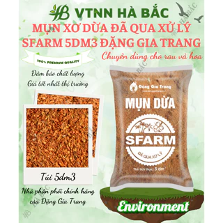 Mụn Dừa, Mụn Xơ Dừa Đã Qua Xử Lý SFARM 5dm3 Đặng Gia Trang - Mụn Dừa Trồng Cây