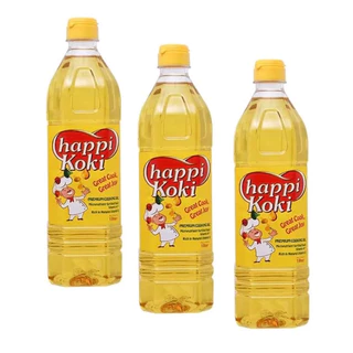 ComBo 3 Chai dầu ăn happi koki  1 lít (09/2025)