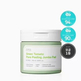 Pad Tẩy Da Chết Cà Chua Xanh GREEN TOMATO PORE PEELING JUMBO PAD SUNGBOON  180ML