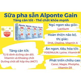 Sữa bột pha sẵn Alponte Gain