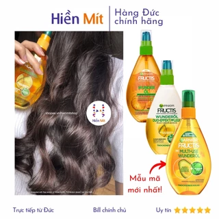 Đức-Dầu dưỡng tóc Fructis Garnier Miraculous Oil Wunderol chống nhiệt giữ nếp kem dưỡng Sleek Smooth Shine Morrocan