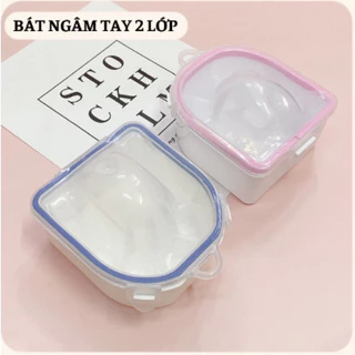 Bát nhựa ngâm tay làm nail loại 2 lớp