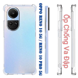 Ốp Lưng OPPO Reno 10 5G / Reno 10 Pro 5G Dẻo Trong Suốt Chống Va Đập Có Gù Bảo Vệ 4 Gốc Silicon Cao Cấp