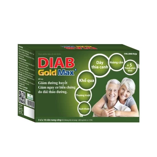 DIAB GOLD MAX® Hỗ trợ hạ đường huyết, hạ cholesterol máu Giảm biến chứng bệnh đái tháo đường