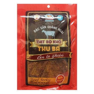Bò khô miếng Thu Ba gói 100g, thịt bò khô Thu Ba Quảng Ngãi