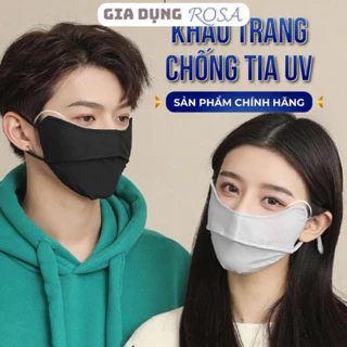 Khẩu trang chống nắng chống tia UV chất lụa mềm mịn, thông thoáng AT32