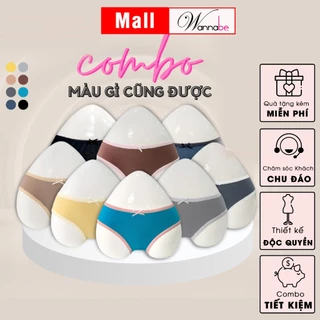 Combo quần lót nữ thun cotton Wannabe QLC02 đơn giản thoáng mát dễ mặc giá cực yêu