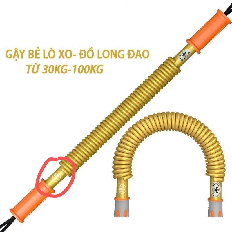 Gậy lò xo tập cơ tay Dụng cụ bẻ tập cơ tay ngực tập gym thể dục thể thao 30 40 50 60 70 80 90 100 110