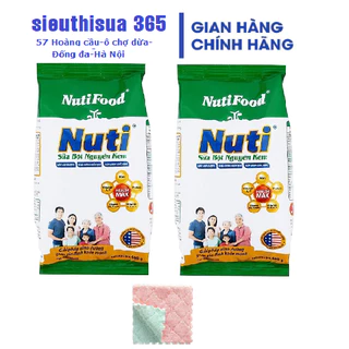 Combo 2 bịch sữa nguyên kem nutifood 400g cho cả gia đình-tặng khăn mềm mịn