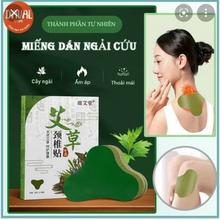 Miếng dán thảo dược ngải cứu, giảm đau cổ, vai, gáy, lưng, khớp Cực Hiệu Quả, hàng chuẩn 1 hộp 12 miếng dán