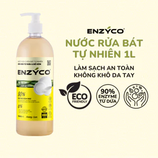 Nước Rửa Chén Sinh Học ENZYCO Hương Cam 1L, Enzyme Từ Dứa Không Gây Khô Da