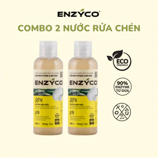 Combo 2 Chai Nước Rửa Chén Sinh Học ENZYCO 90% Enzyme Từ Dứa Làm Sạch Chén Bát 100ML Dishwashing liquid