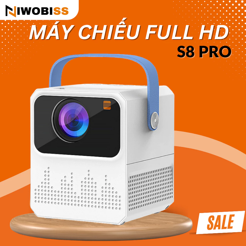 Máy Chiếu Mini S8 PRO tiện ích kết nối xem TV, NetFlix, Youtube trực tiếp, kết nối máy tính, điện thoại không dây