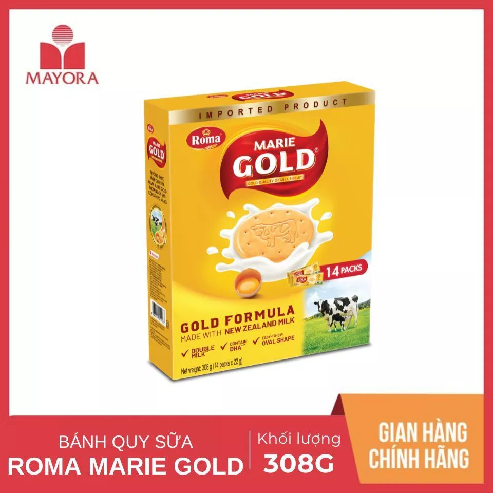 BÁNH QUY SỮA ROMA MARIE GOLD 308G