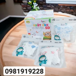 Thùng 200 cái Khẩu trang trẻ em 5D Kids nhật anh