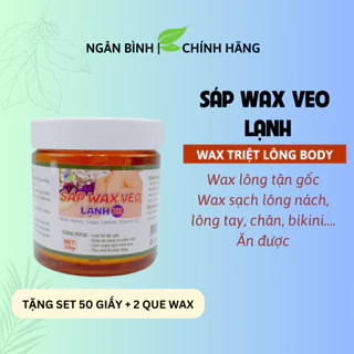 Sáp wax veo lạnh X2 350GR( tặng kèm giấy và que wax )