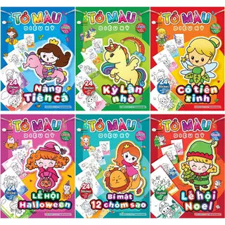 Sách Combo Tô màu diệu kỳ (6 cuốn) (240 Stickers)