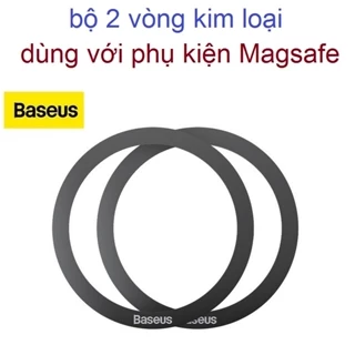 Bộ 2 vòng kim loại tăng cường từ tính magsafe Baseus Halo Series Magnetic Metal Ring