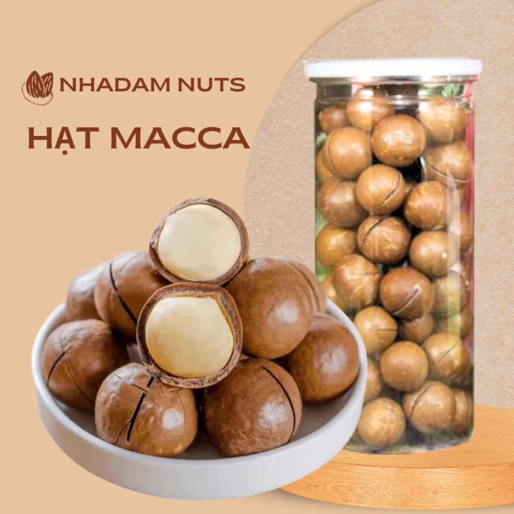 Hạt macca sấy chín nứt vỏ loại 1. Hạt tách vỏ thích hợp mix granola, ăn kiêng, giảm cân, làm sữa các loại hạt dinh dưỡng