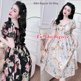 Thời Trang Bigsize Én Nhỏ - Đầm Váy Bigsize Voan Tơ Mềm Mịn Mát Thiết Kế Dự Tiệc Nữ Cao Cấp 40-95kg Én Nhỏ Có Bigsize