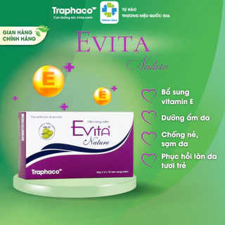 Vitamin E Đẹp Da VITA NATURE Traphaco Chống Lão Hóa, Làm Đẹp Da, Dưỡng Ẩm Làn Da, Giảm Nám Sạm Da Hộp 30 Viên