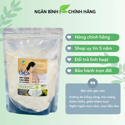 (500gr) Tinh cám gạo sữa dưỡng da trắng sáng, tẩy da chết