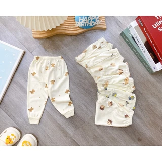 Combo 5 Quần Dài Nỉ Hàn Họa Tiết Ong Gấu Cotton Vải Mặc Thu Đông VT-MVkids Cho Bé