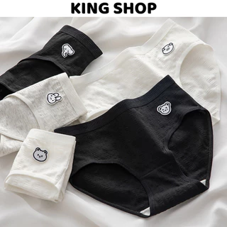 Quần lót nữ cotton thông thoáng kháng khuẩn thấm hút tốt lưng thun co giãn 4 chiều KINGSHOP - LA68