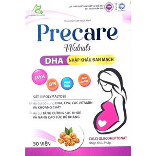 Viên uống Bổ bầu Precare Walnuls - Bổ sung DHA, EPA, các vitamin và khoáng chất giúp bồi bổ cơ thể, tăng cường sức khỏe