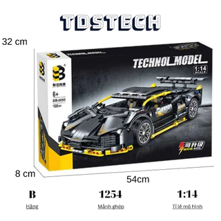 Đồ Chơi Lắp Ráp Mô Hình Điều Khiển Từ Xa RC Siêu Xe Lambo Sian Black Tỉ lệ 1:14 SKU 0095 1254 mảnh ghép cung cấp TDSTECH