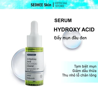 Serum Đẩy Mụn Đầu Đen Hydroxy Acid Deleventh Aha Hàn Quốc 30ml Làm Sạch Lỗ Chân Lông, Kiềm Dầu - De1014