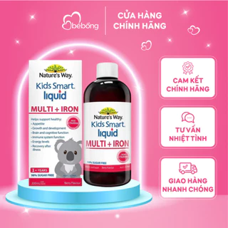 Vitamin tổng hợp sắt kẽm Multi Iron Nature's Way 200ml từ 1 tuổi