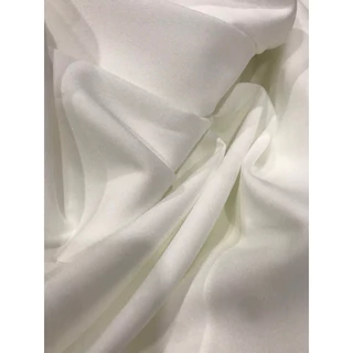 Vải Cotton màu trắng(khổ1m5) dày vừa mềm co dãn (may đầm váy,áo kiểu,quần,...thời trang)