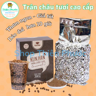 Trân châu tươi vị caramel cao cấp gói 3kg nhãn hiệu Kun Han (Trân châu Minh Hạnh)