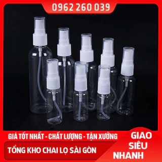 Chai Nhựa Pet Xịt Phun Sương 20ML/30ML/50ML/100ML/150ML/200ML/250ML Chiết Dầu Gội, Gel Rửa Tay